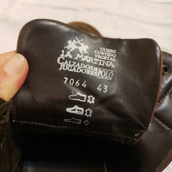 LA MARTINA POLO CUP LEATHER lace/zip-up boot size 43 - Picture 10 of 11
